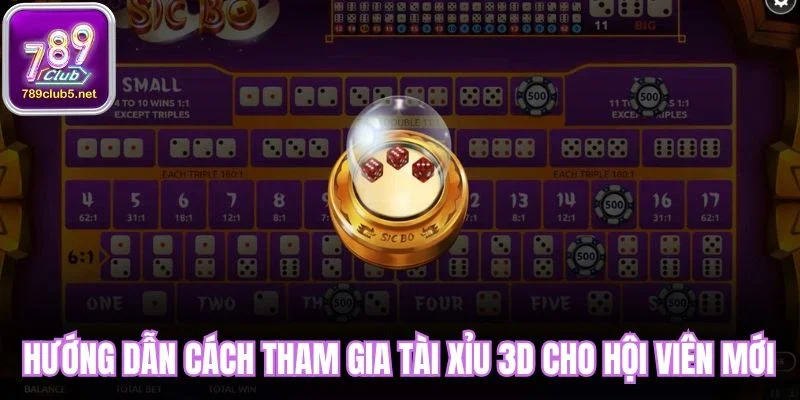 Hướng dẫn cách tham gia tài xỉu 3D cho hội viên mới